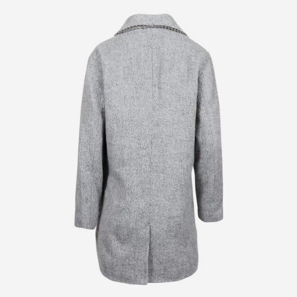 Steve Madden studded midi winter dress coat soft wool blend comfy & chic - Picture 3 of 14